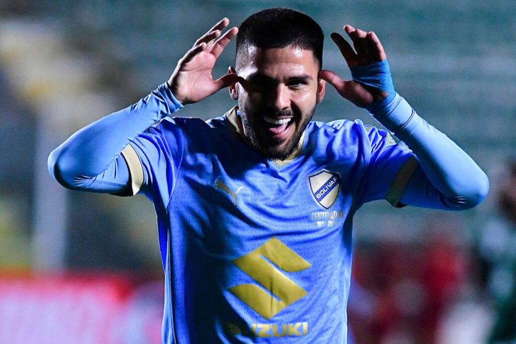 Melgar em ação pelo Bolívar