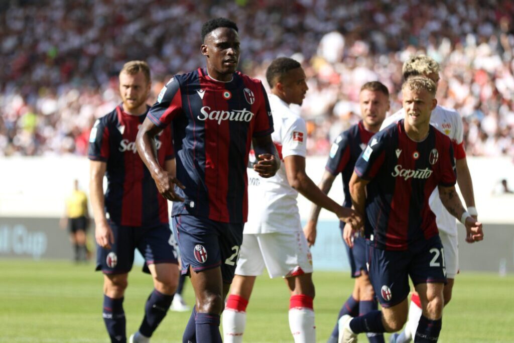 Jogadores do Bologna em ação