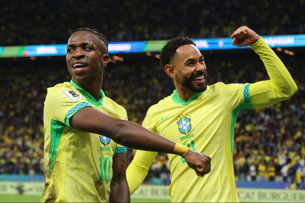 Jogadores do Brasil em ação