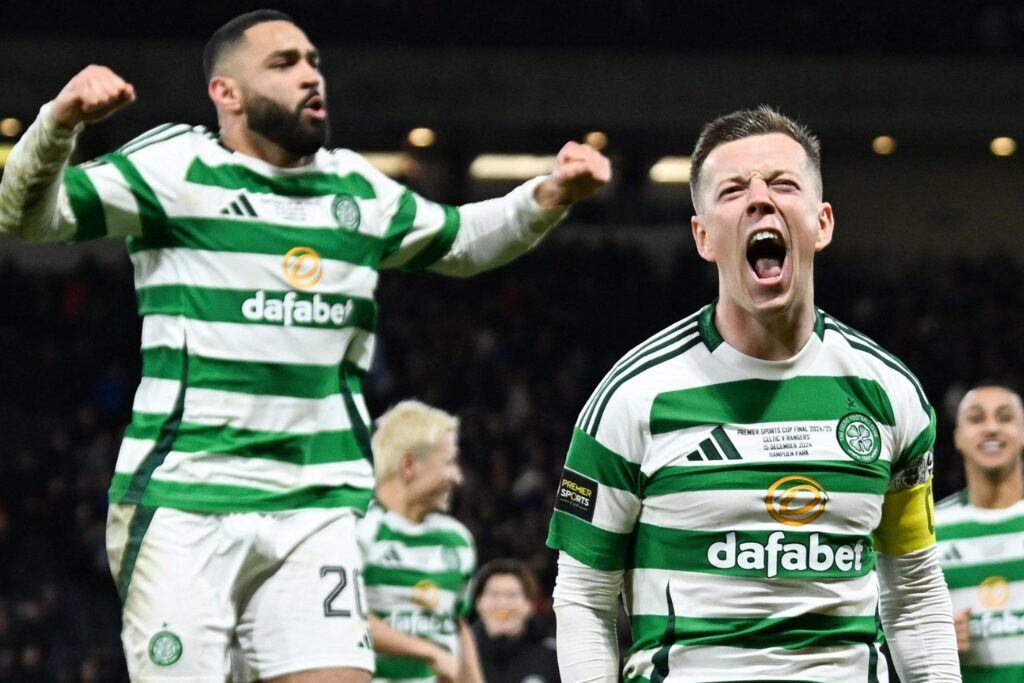 Jogadores do Celtic em ação