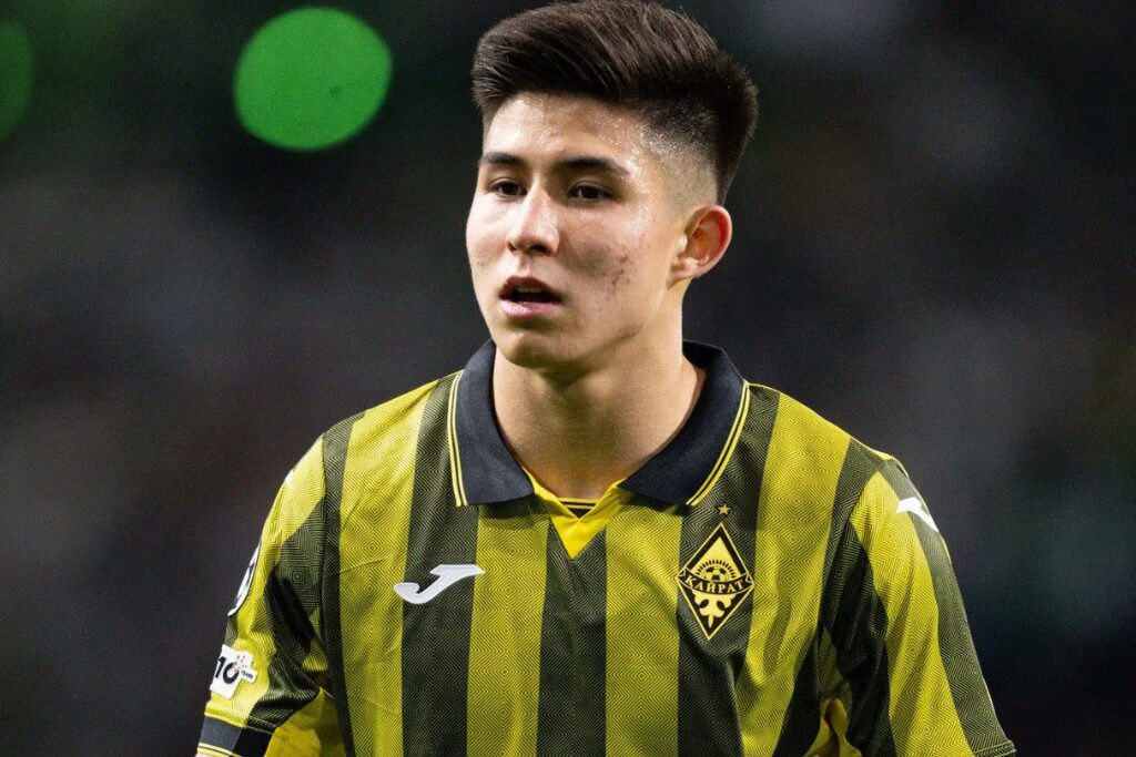 Jogador do Cazaquistão em ação